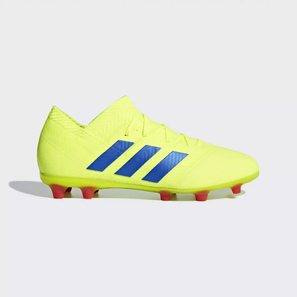 Adidas Nemeziz 18.1 Firm Ground Tacos de Futbol Amarillos Para Niña (MX-34616)